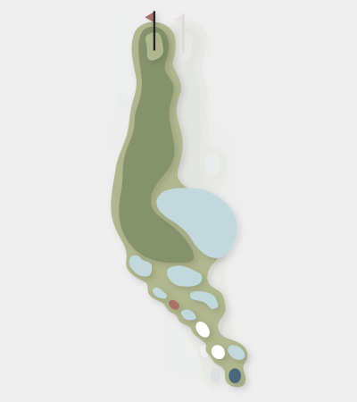 The Springs hole 14 map — Central Coast golf course
